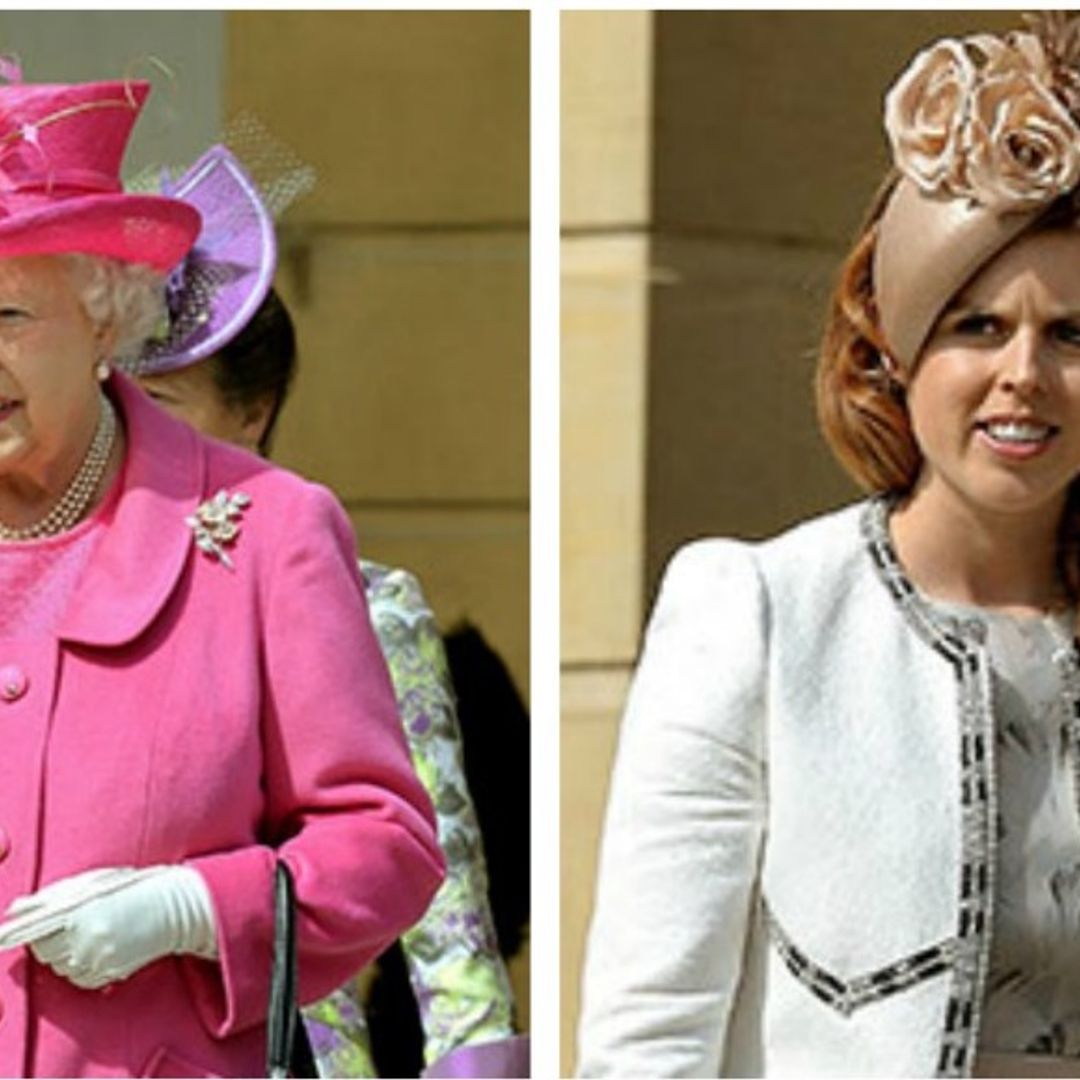 Queen Elizabeth, Princess Beatrice wear colorful hats to Palace garden party