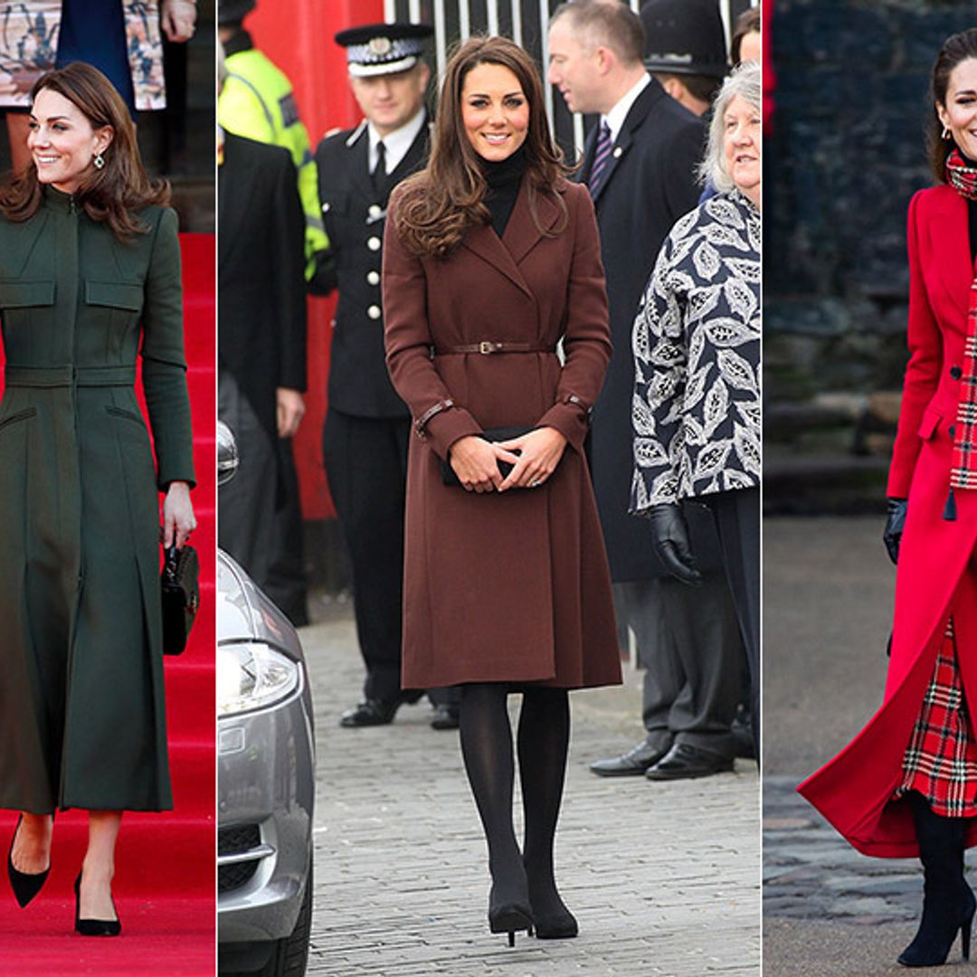 Duchess Kate's most chic coat moments to inspire your cold weather wardrobe