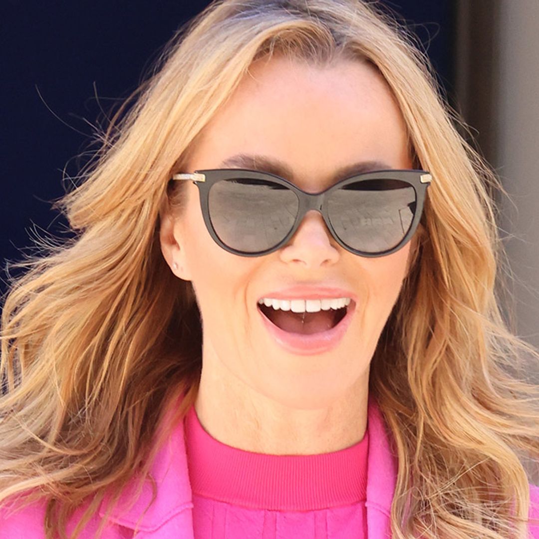Amanda Holden stuns in beautiful striped dress – and look at her shoes