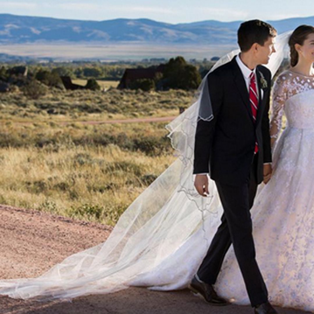 Allison Williams marries in Oscar de la Renta wedding dress