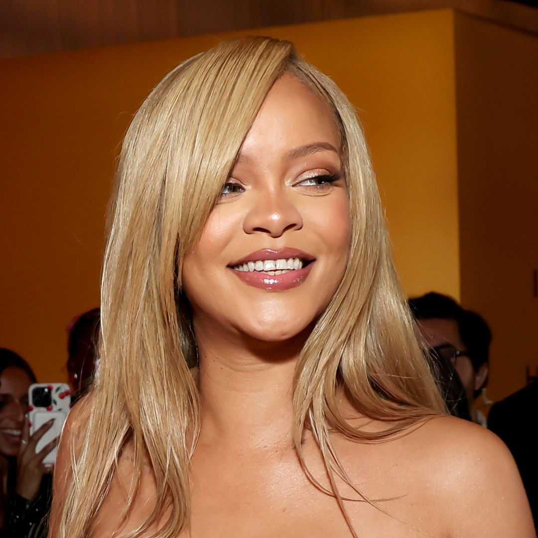 Rihanna looks unreal in sheer dress and leather blazer for intimate family occasion