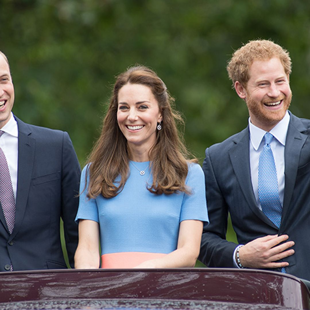 Prince Harry reacts to William and Kate's baby news