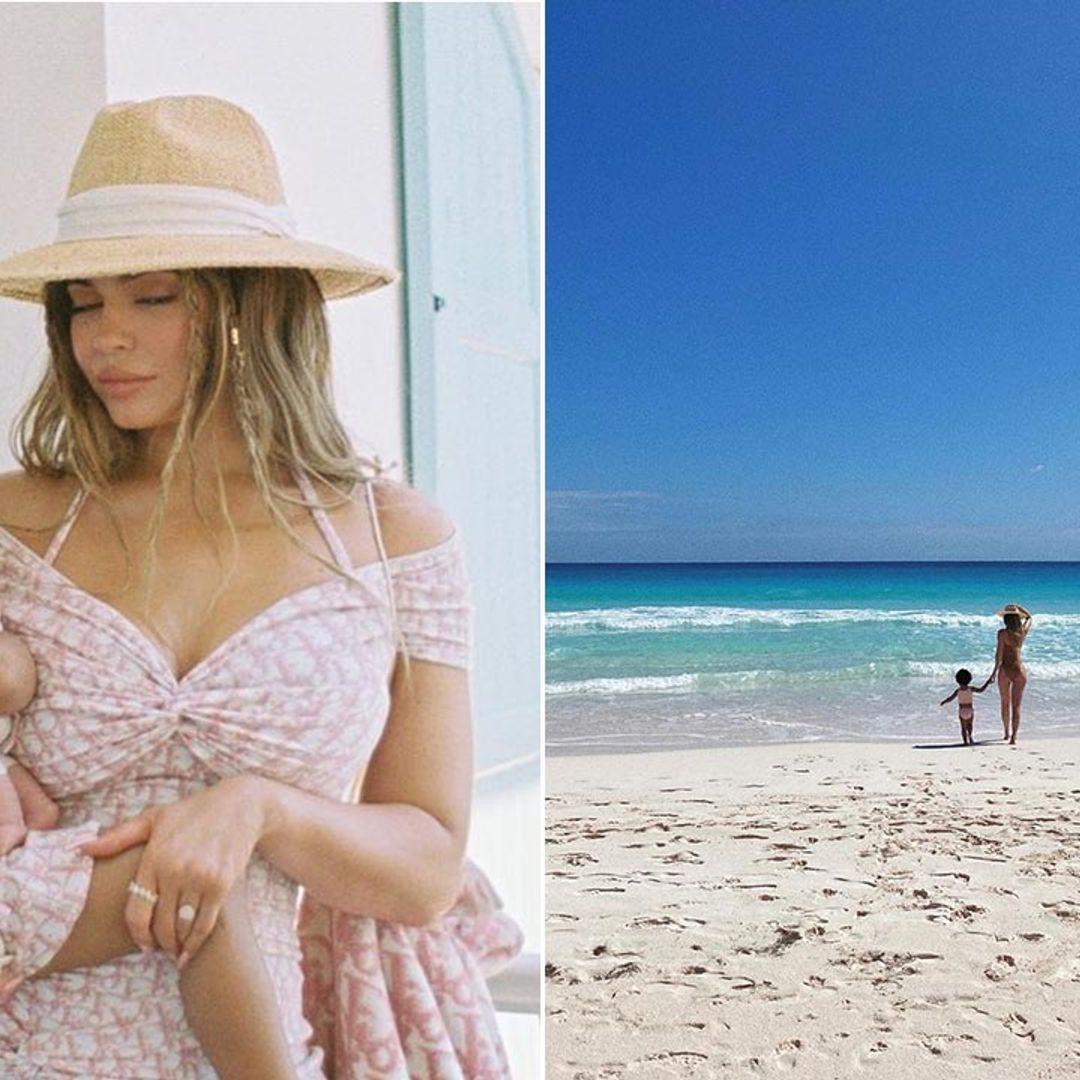 Kylie Jenner and daughter Stormi wear matching Dior dresses on exotic Bahamas holiday
