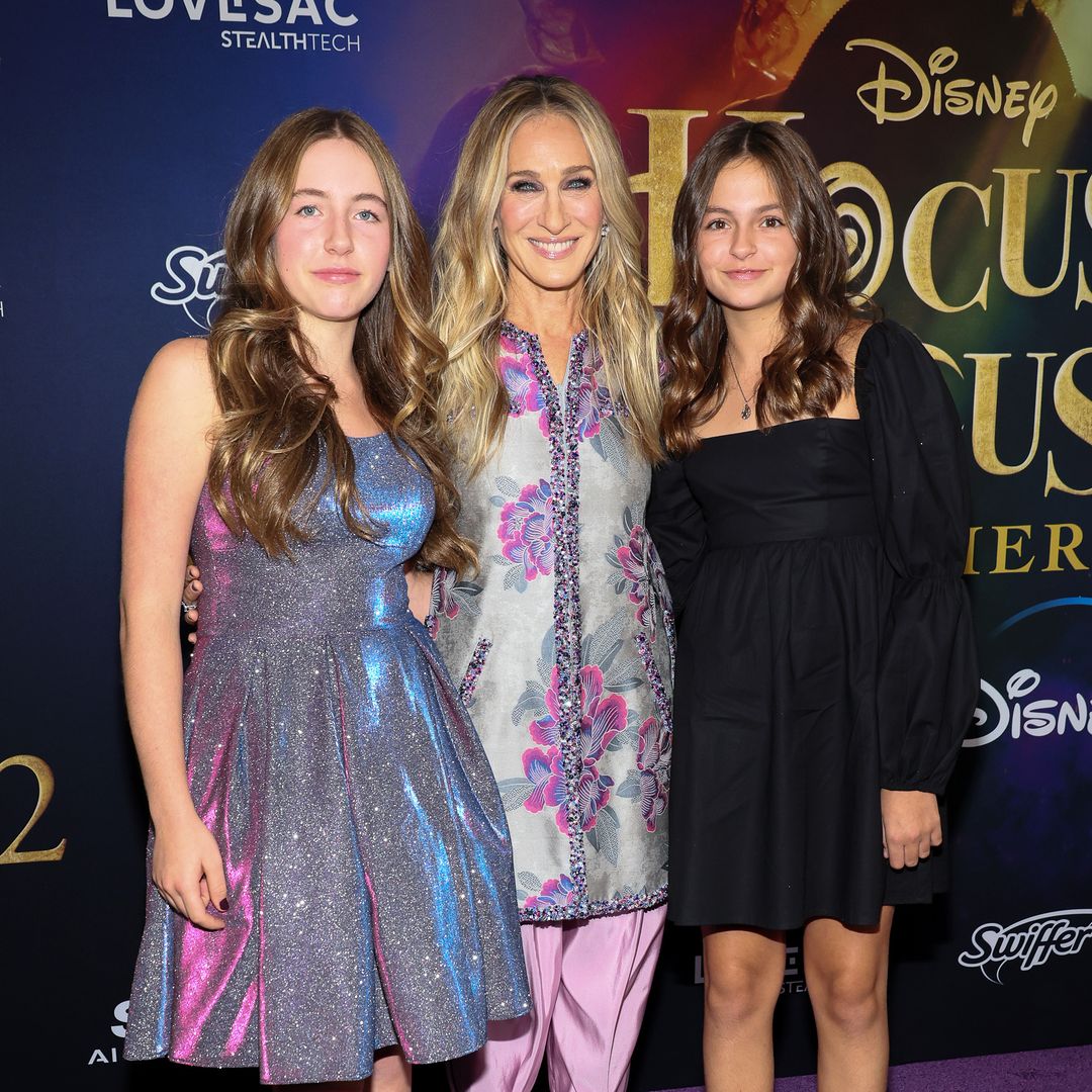 Marion Loretta Elwell Broderick, Sarah Jessica Parker and Tabitha Hodge Broderick attend Disney's "Hocus Pocus 2" Premiere at AMC Lincoln Square Theatre on September 27, 2022 in New York City