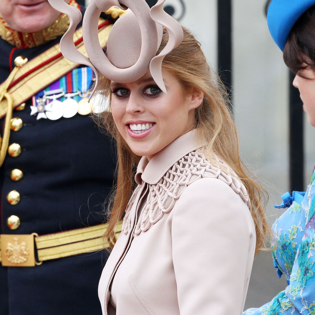 Princess Beatrice rocks colourful trainers and sparkly dress for private wedding afterparty