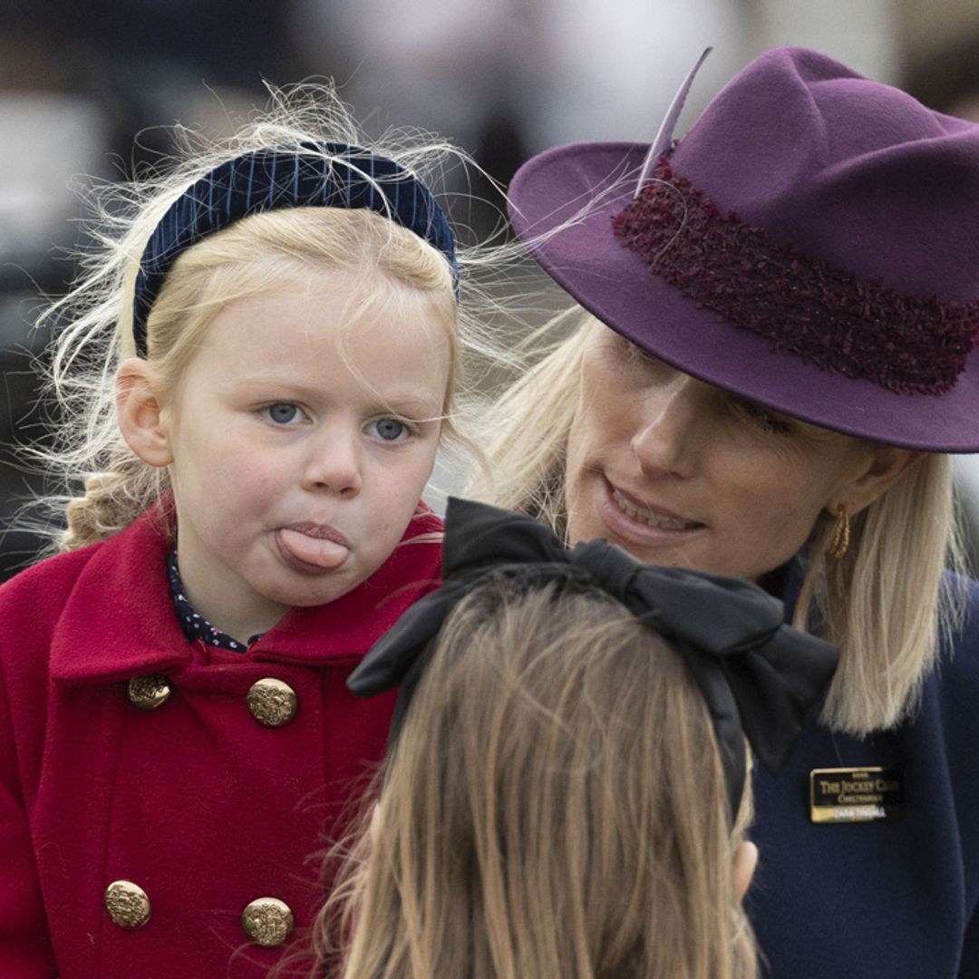 Adorable Lena and Mia Tindall join mum Zara for Cheltenham outing
