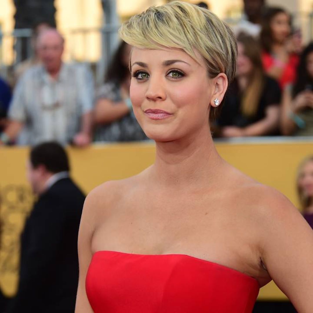 Kaley Cuoco gives total Bachelorette vibes in a dazzling figure-flaunting dress