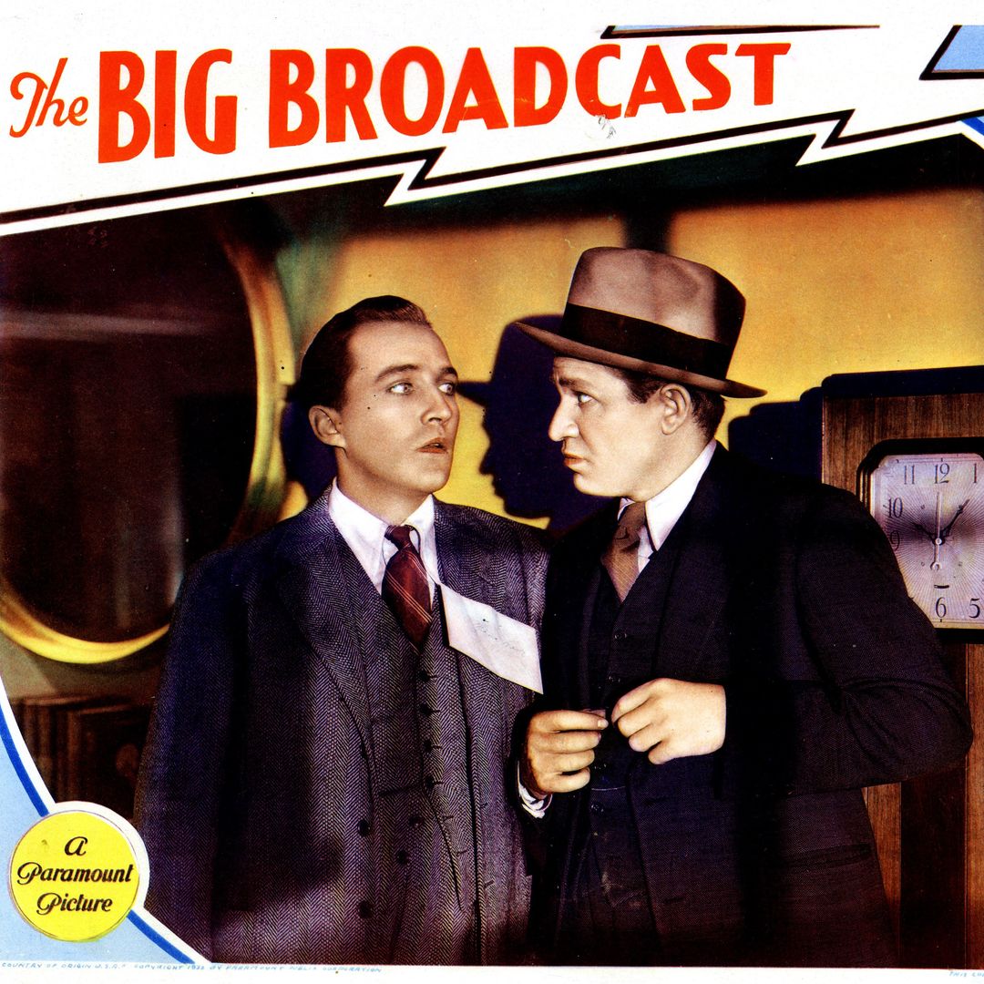 The Big Broadcast, lobbycard, from left, Bing Crosby, Stuart Erwin, 1932.