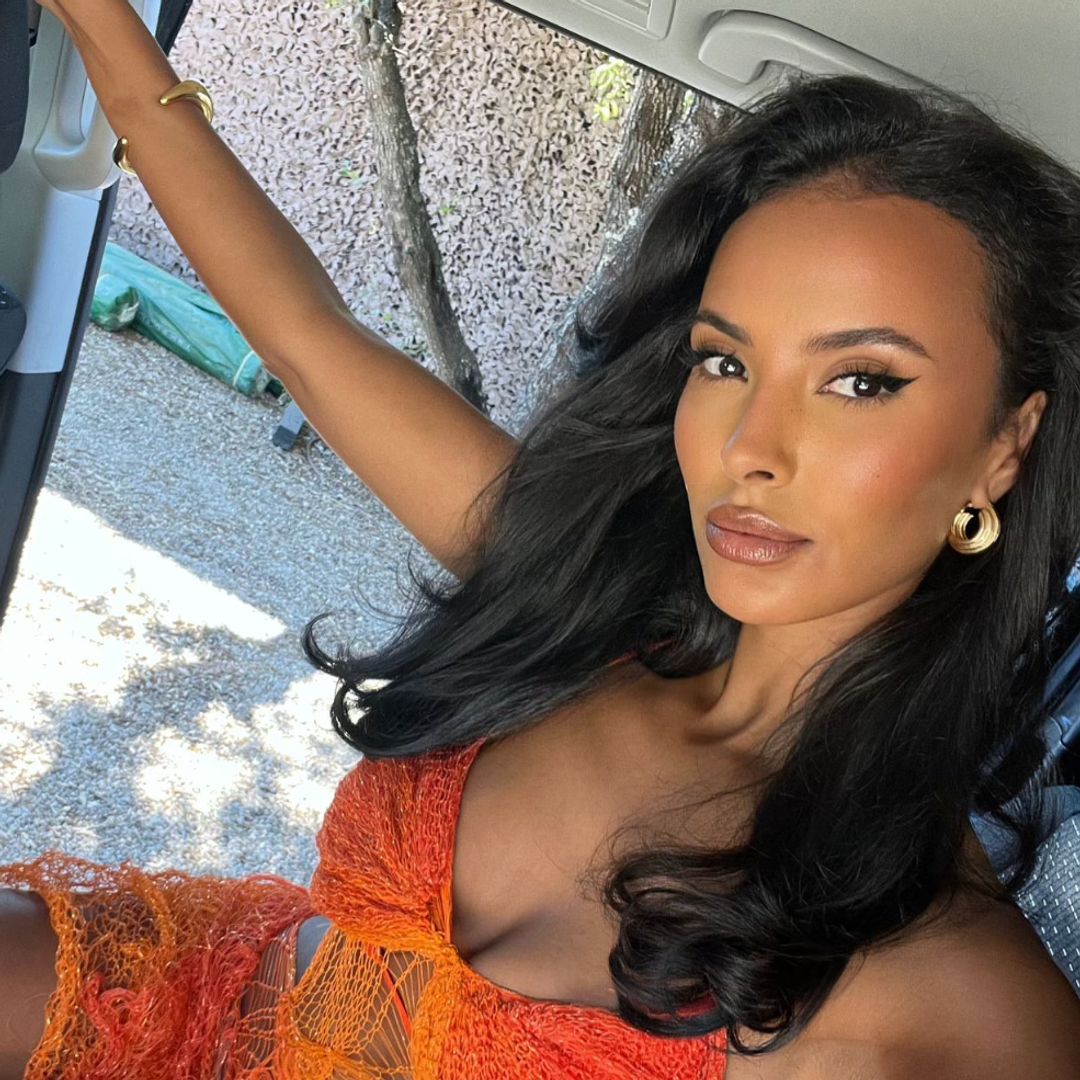 Maya Jama embraces double denim but with a sporty-chic twist