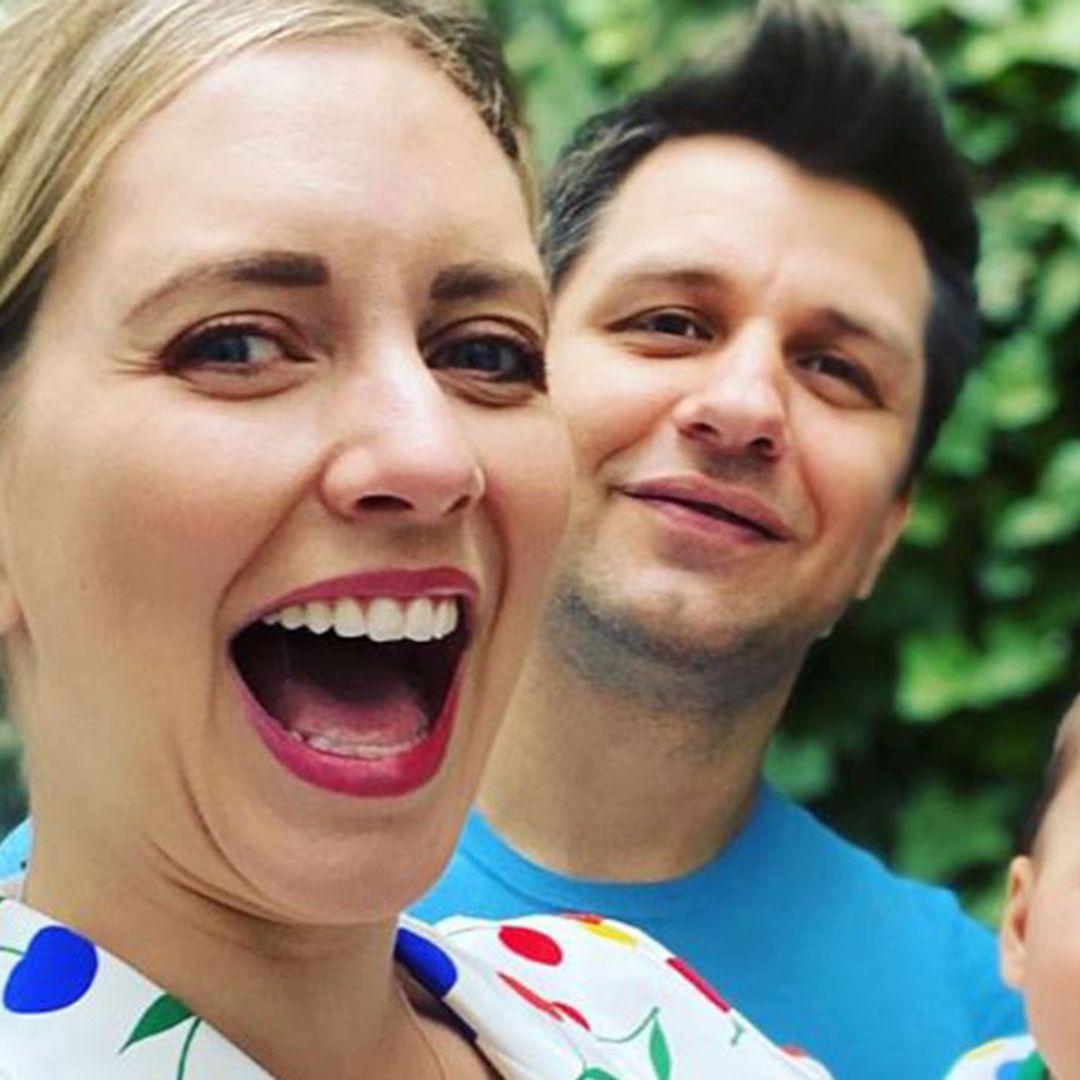 Rachel Riley and Pasha Kovalev celebrate success with new family photo