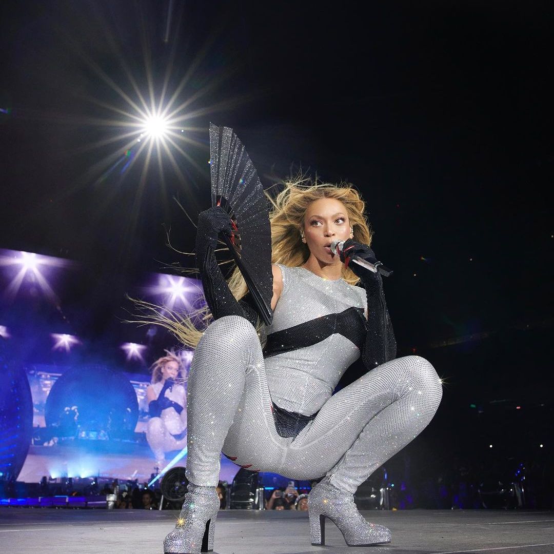 Beyonce's incredibly suggestive silver one-piece leaves fans speechless