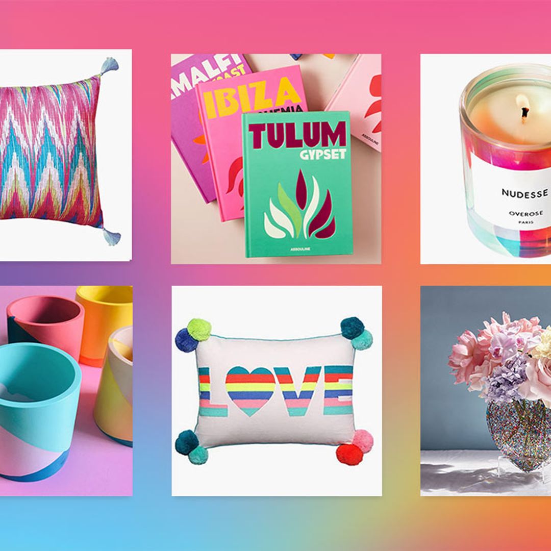 23 best bright home accessories & decor ideas for a happy home: From pink, neon & rainbow colours