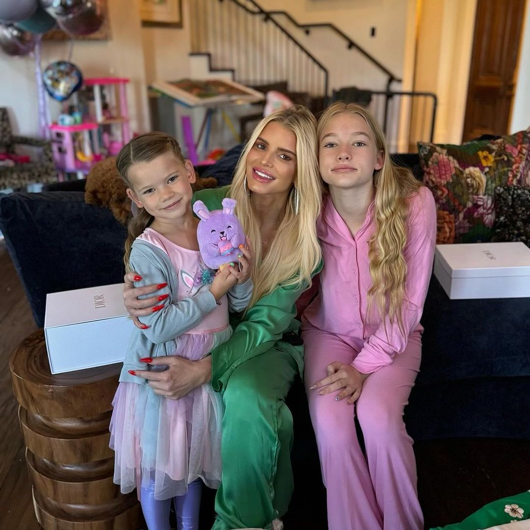 Jessica Simpson's oldest daughter Maxwell towers over her in must-see family photo
