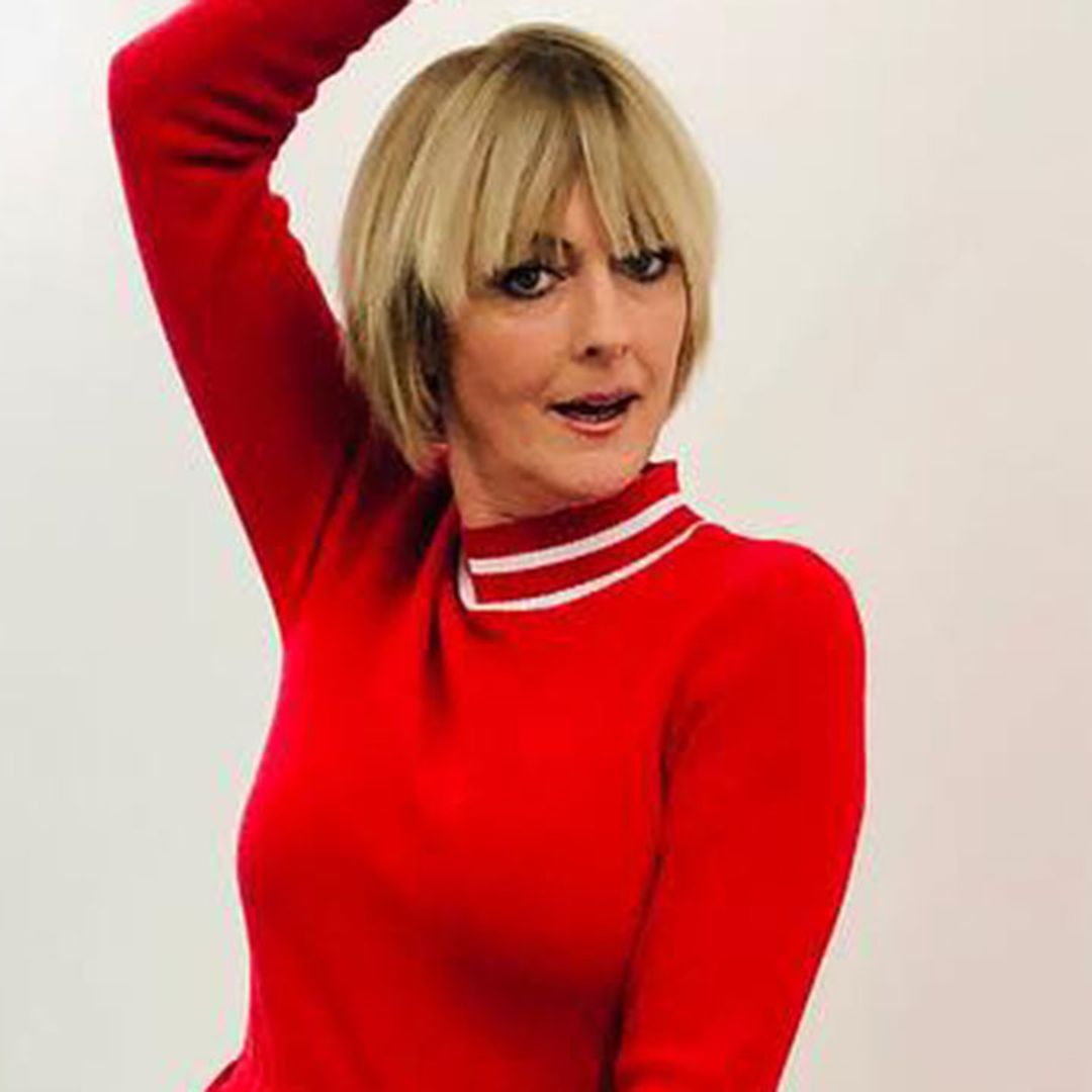 Jane Moore's scarlet dress is her most bold choice to date
