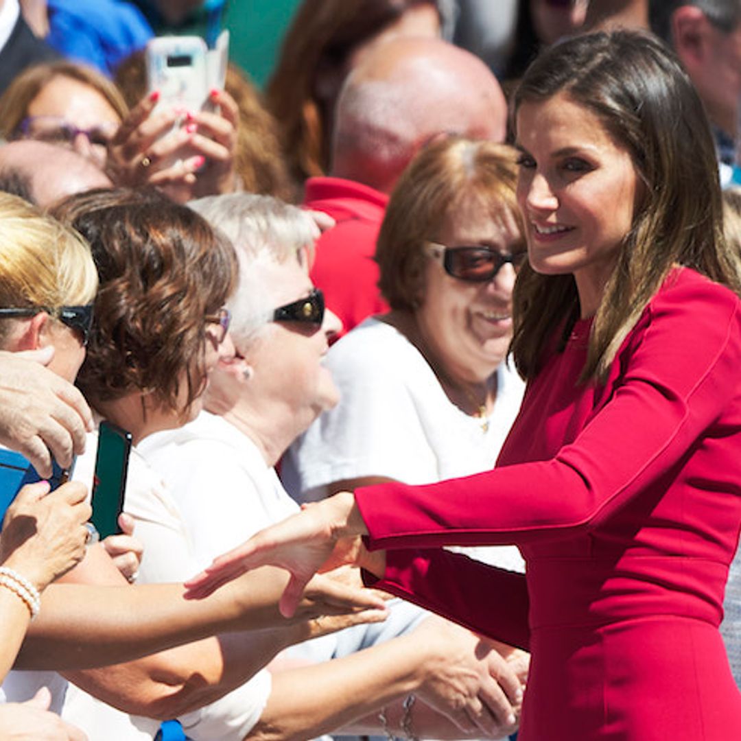 Queen Letizia's perfectly-tailored red pencil dress is one of her chicest outfits yet