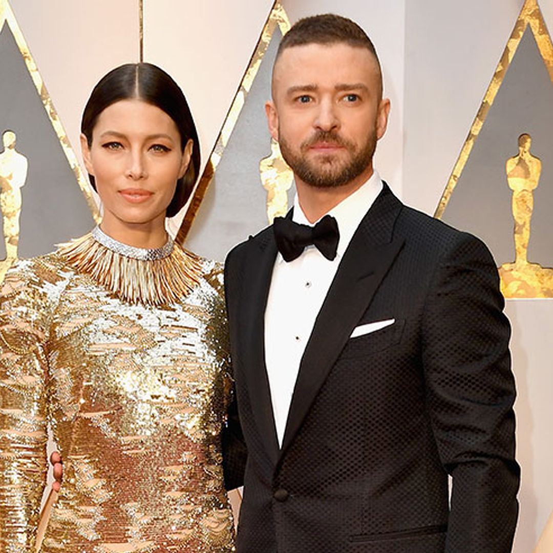 Justin Timberlake photobombed wife Jessica Biel on the Oscars red carpet - see the hilarious photo here...