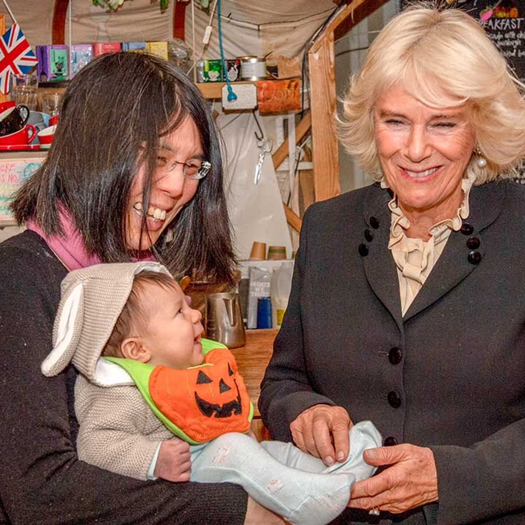 See the Duchess of Cornwall's cute moment with baby dressed up for Halloween