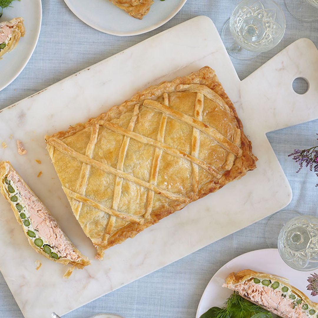Mary Berry's salmon en croûte recipe with asparagus is the perfect Christmas party dish