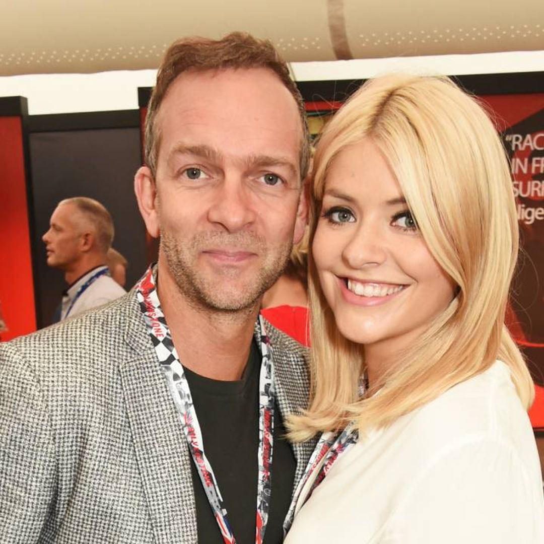 Holly Willoughby and husband Dan Baldwin pictured in festive family photo with famous relative Tamzin Outhwaite