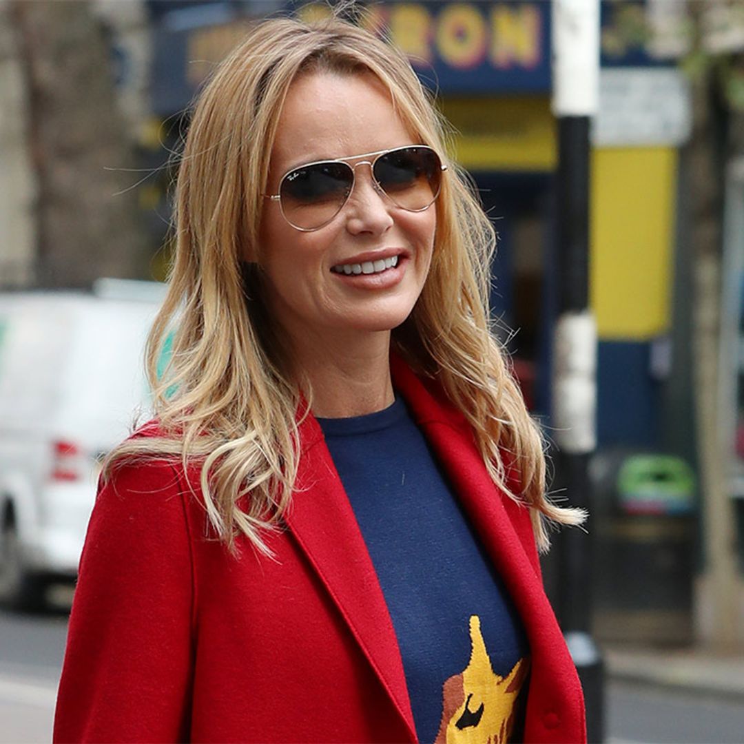 Amanda Holden teams her The Fold dress with a Dior bum-bag and we're obsessed