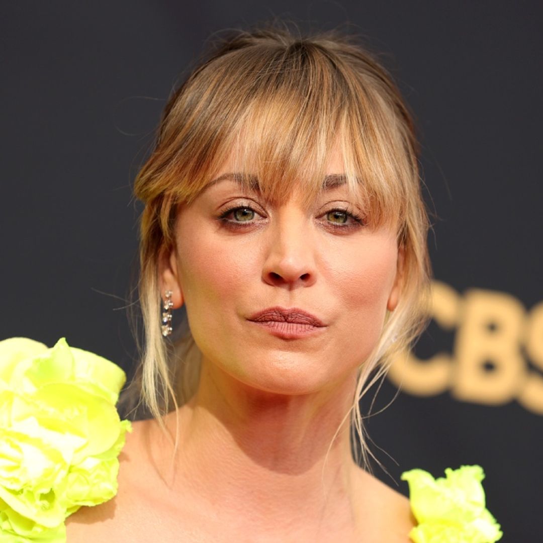 Kaley Cuoco wows fans in eye-catching neon dress as she makes Emmys 2021 appearance
