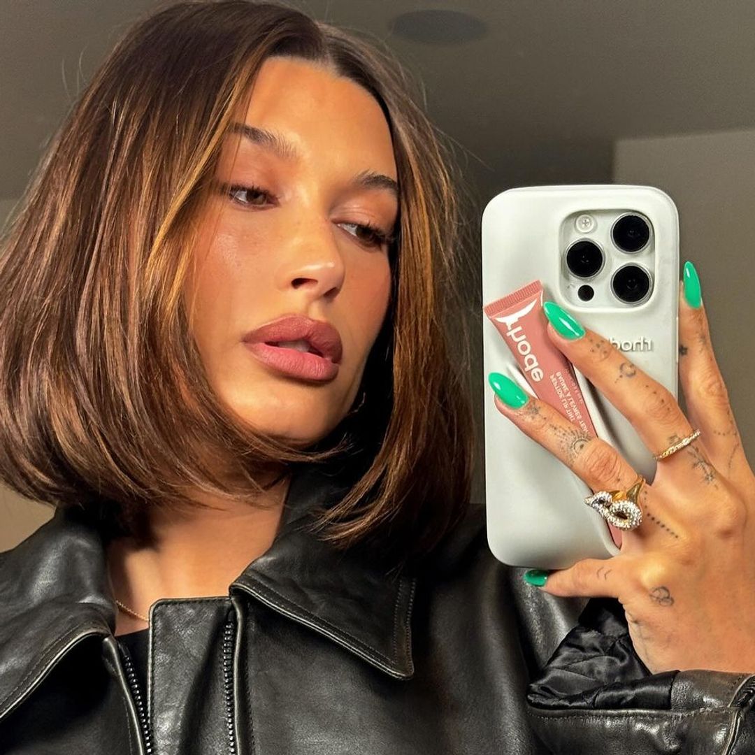 Hailey Bieber just revamped her glow-in-the-dark nails for Coachella 2024