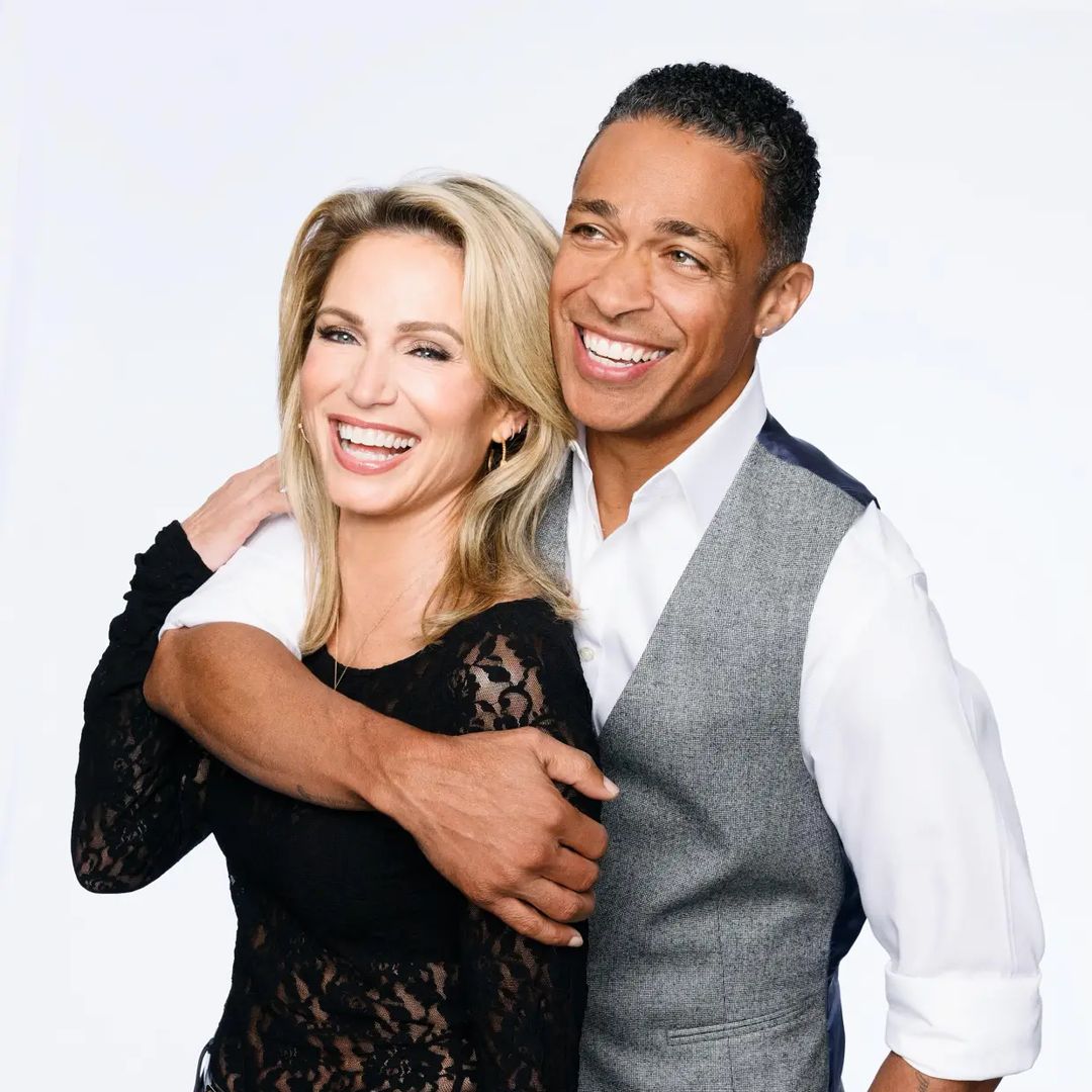 TJ Holmes and Amy Robach celebrate big news with mid-day champagne at romantic lunch