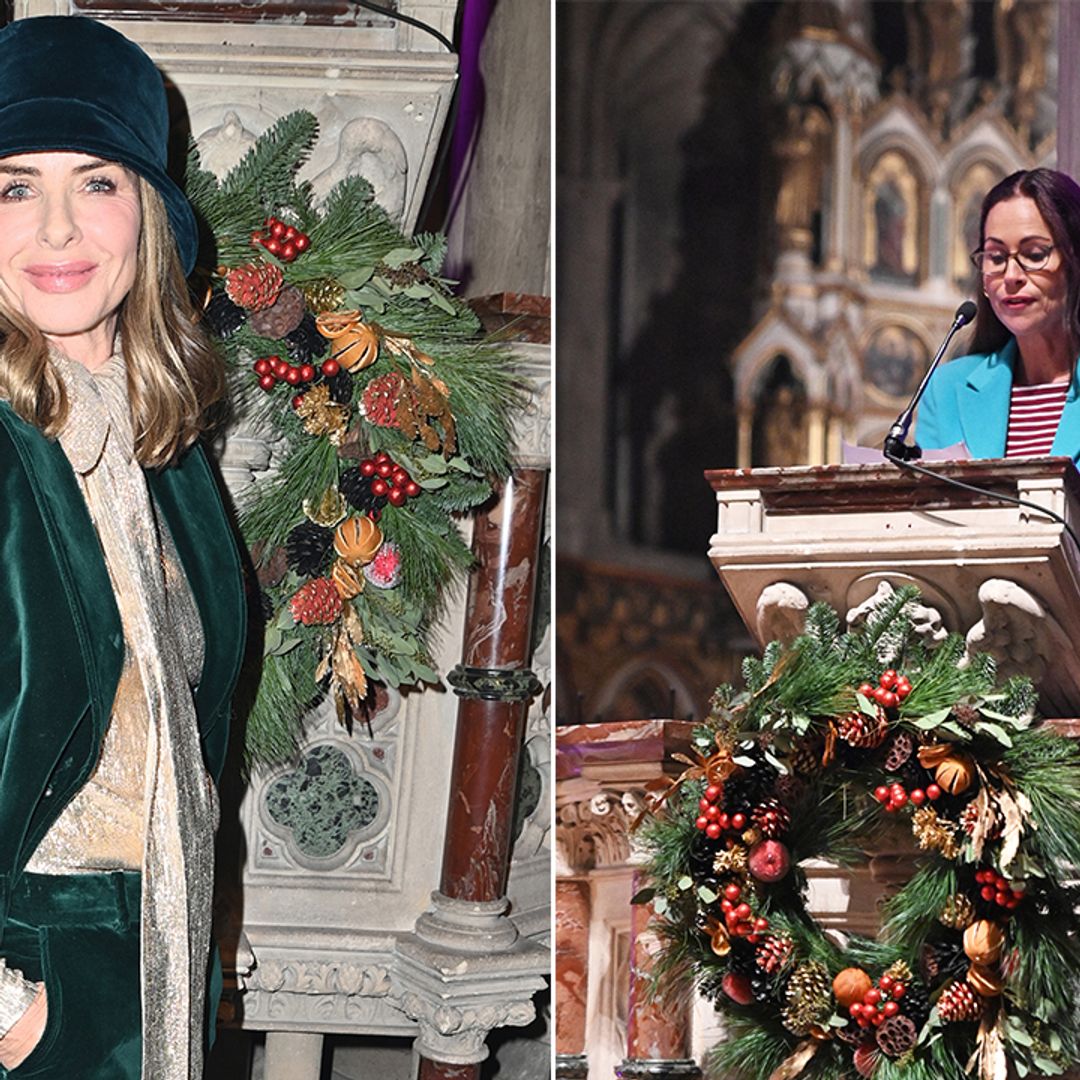 Trinny Woodall and Minnie Driver lead celebrity arrivals at glamorous carol concert