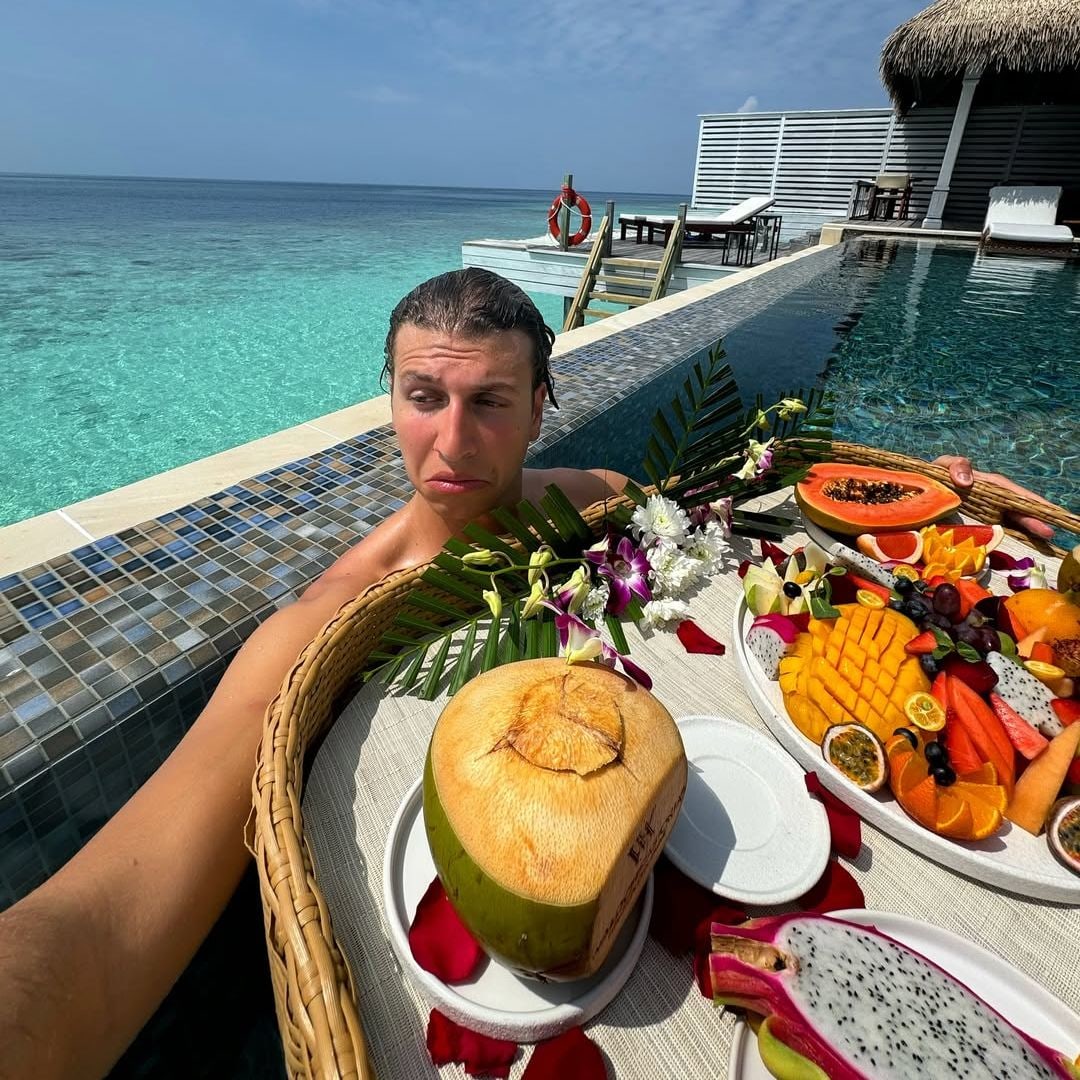Gstaad Guy at the Waldorf Astoria Ithaafushi in the Maldives.