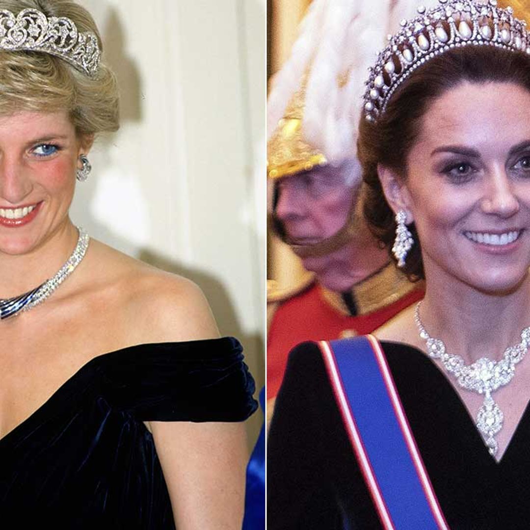 Kate Middleton’s velvet dress had a striking similarity to Princess Diana’s