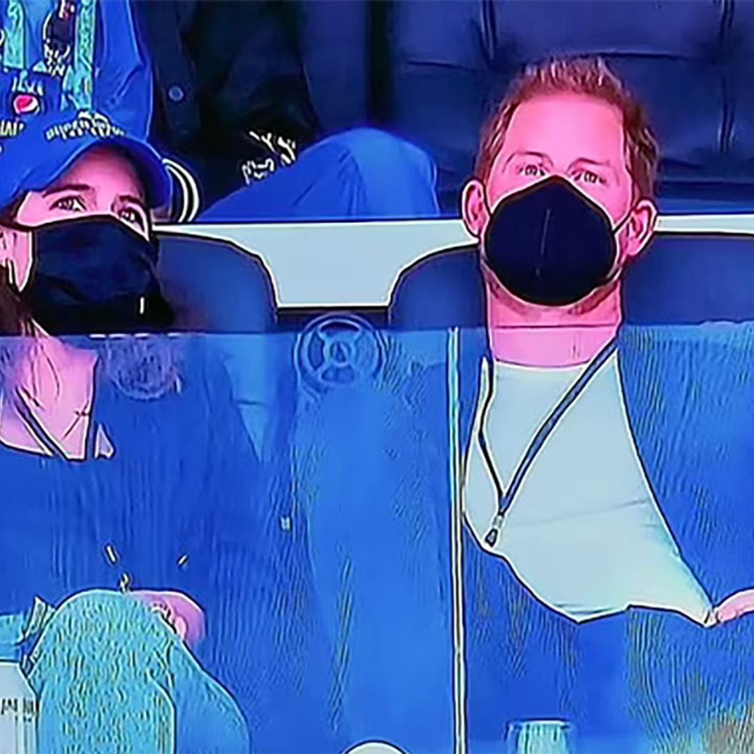 Princess Eugenie joins Prince Harry at the Super Bowl after flying over to visit royal cousin in the US