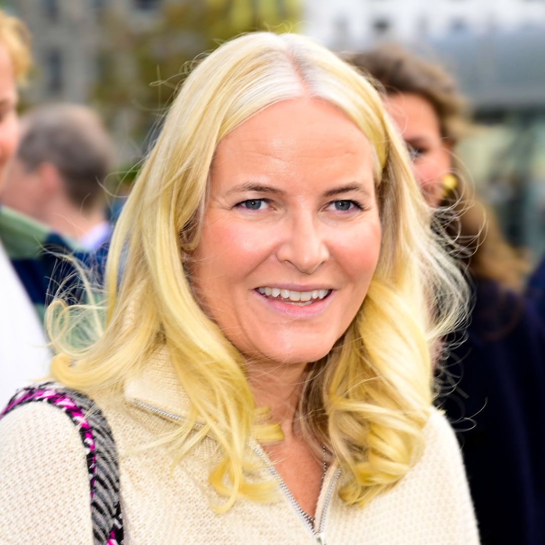 Crown Princess Mette-Marit of Norway is all smiles at sister-in-law's pre-wedding boat party