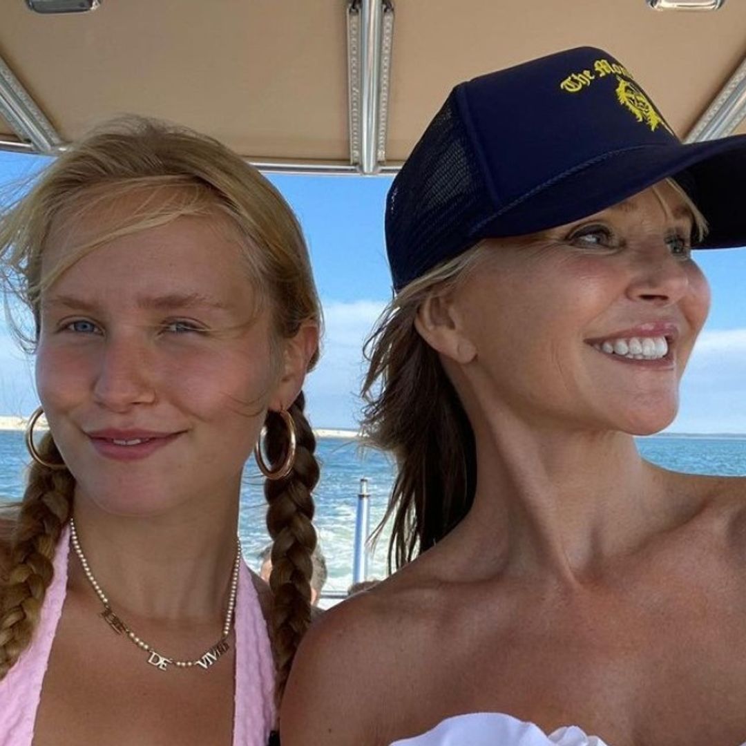 Christie Brinkley's daughters react to her beautiful bridal-inspired look