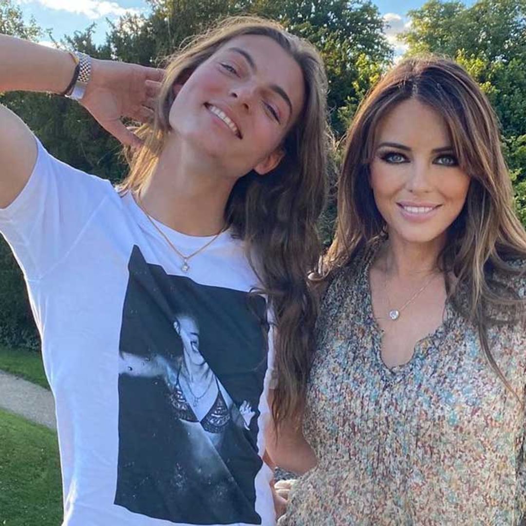 Elizabeth Hurley And Her Lookalike Son Damian Turn Heads As They Twin