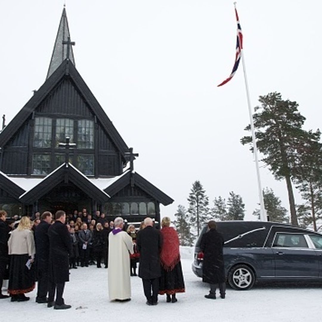 Norwegian royal family attends funeral of Princess Astrid's husband