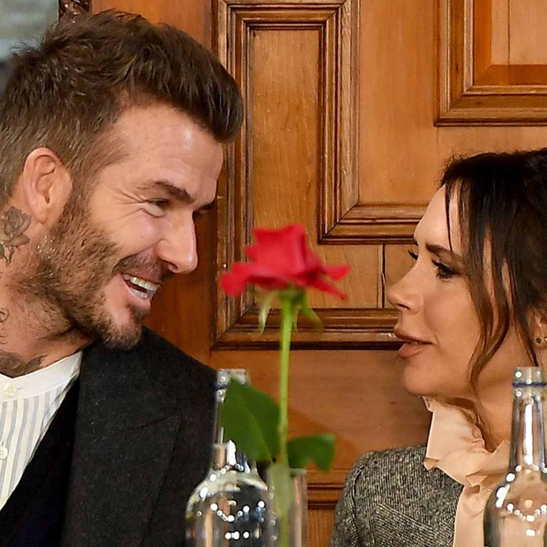 David Beckham's romantic Valentine's cake has wife Victoria written all over it