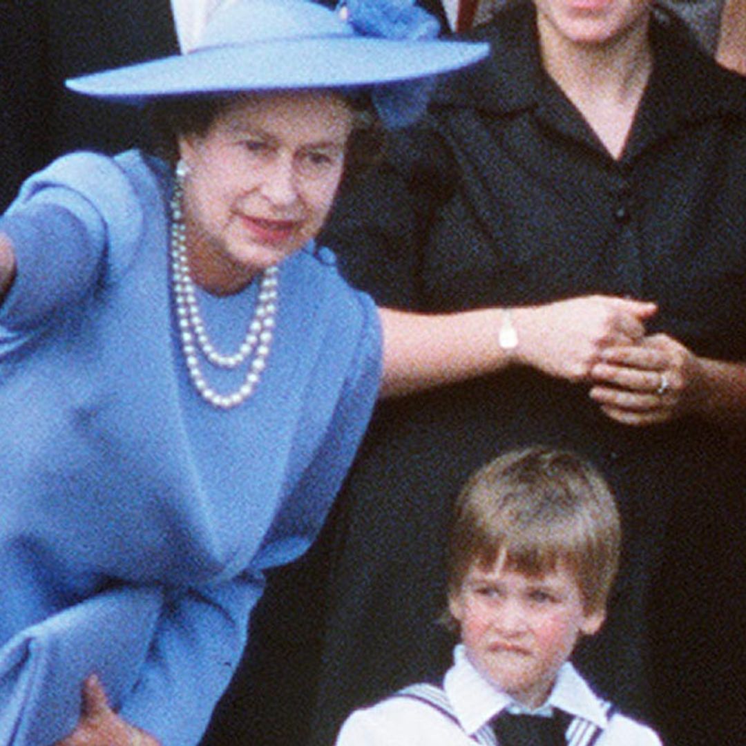 Doting grandmother The Queen runs after pageboy Prince William in sweet royal wedding video