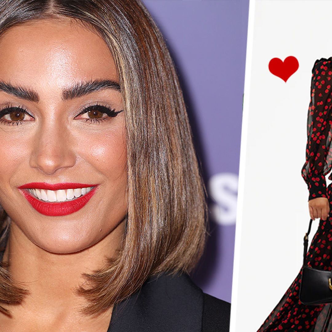 Frankie Bridge looks unreal in rose print midi dress and it's perfect for Valentine's Day