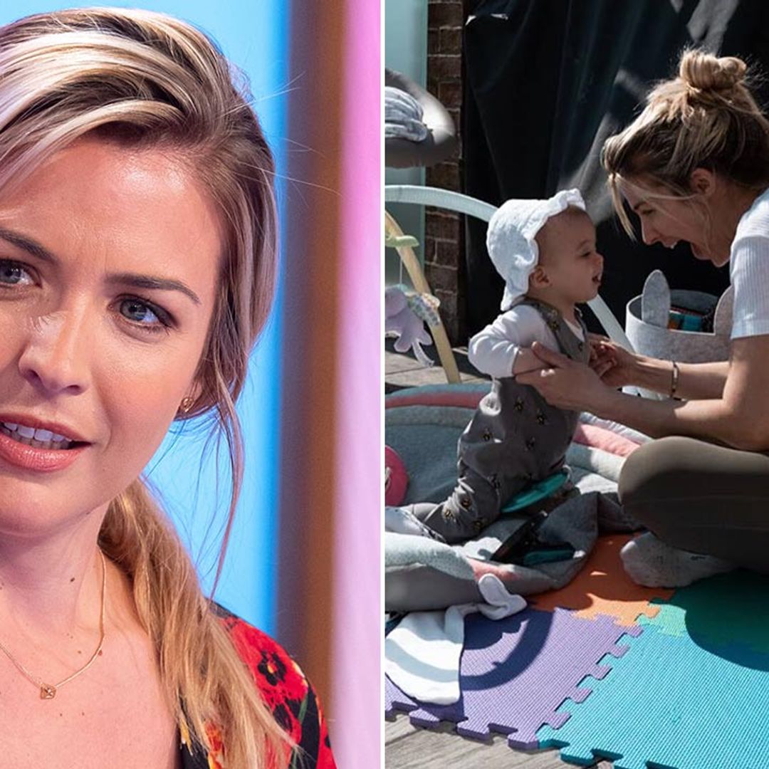 Gemma Atkinson's daughter Mia is learning to walk - and she has 'mixed emotions'