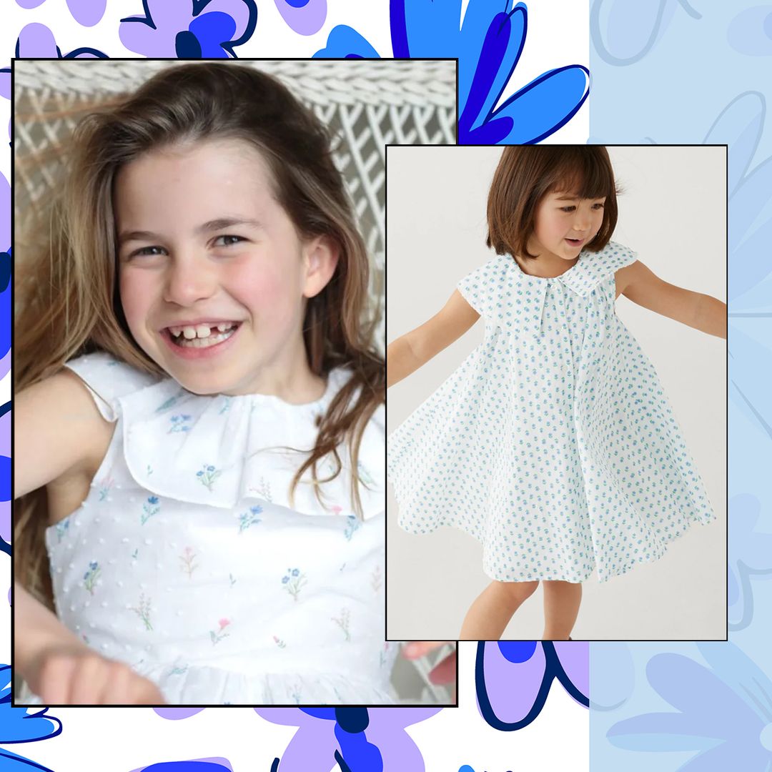 This sweet M&S kids dress is giving us major Princess Charlotte birthday outfit vibes