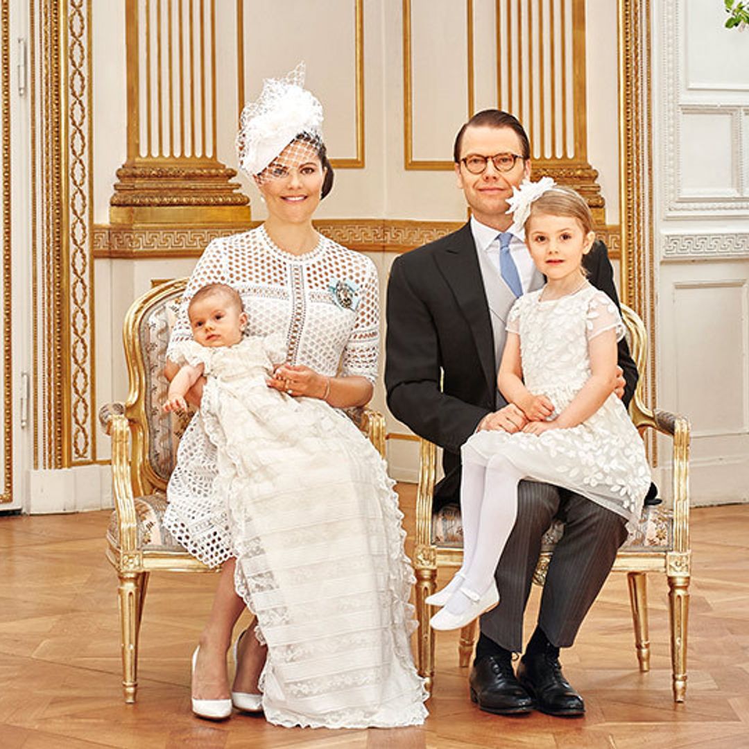 Swedish royal family release official photos from Prince Oscar's christening