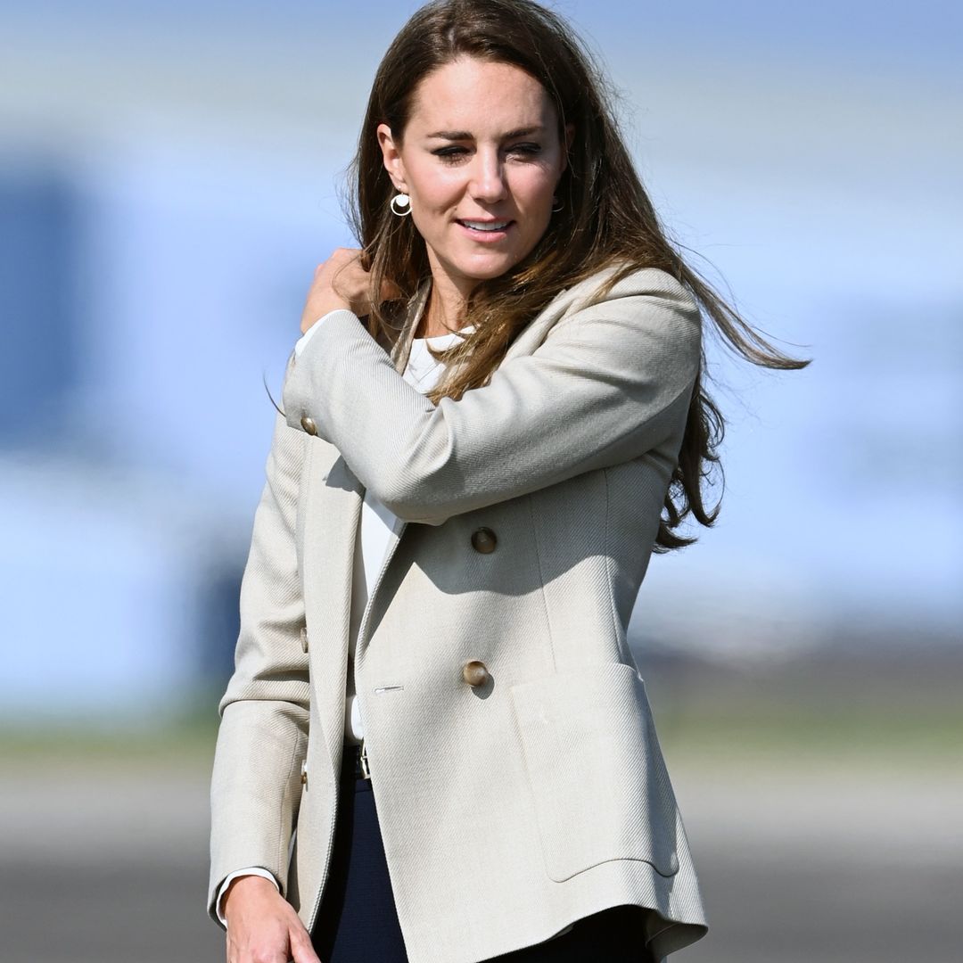 Princess Kate's stylish Reiss power jacket is finally back in stock - and it's perfect for autumn