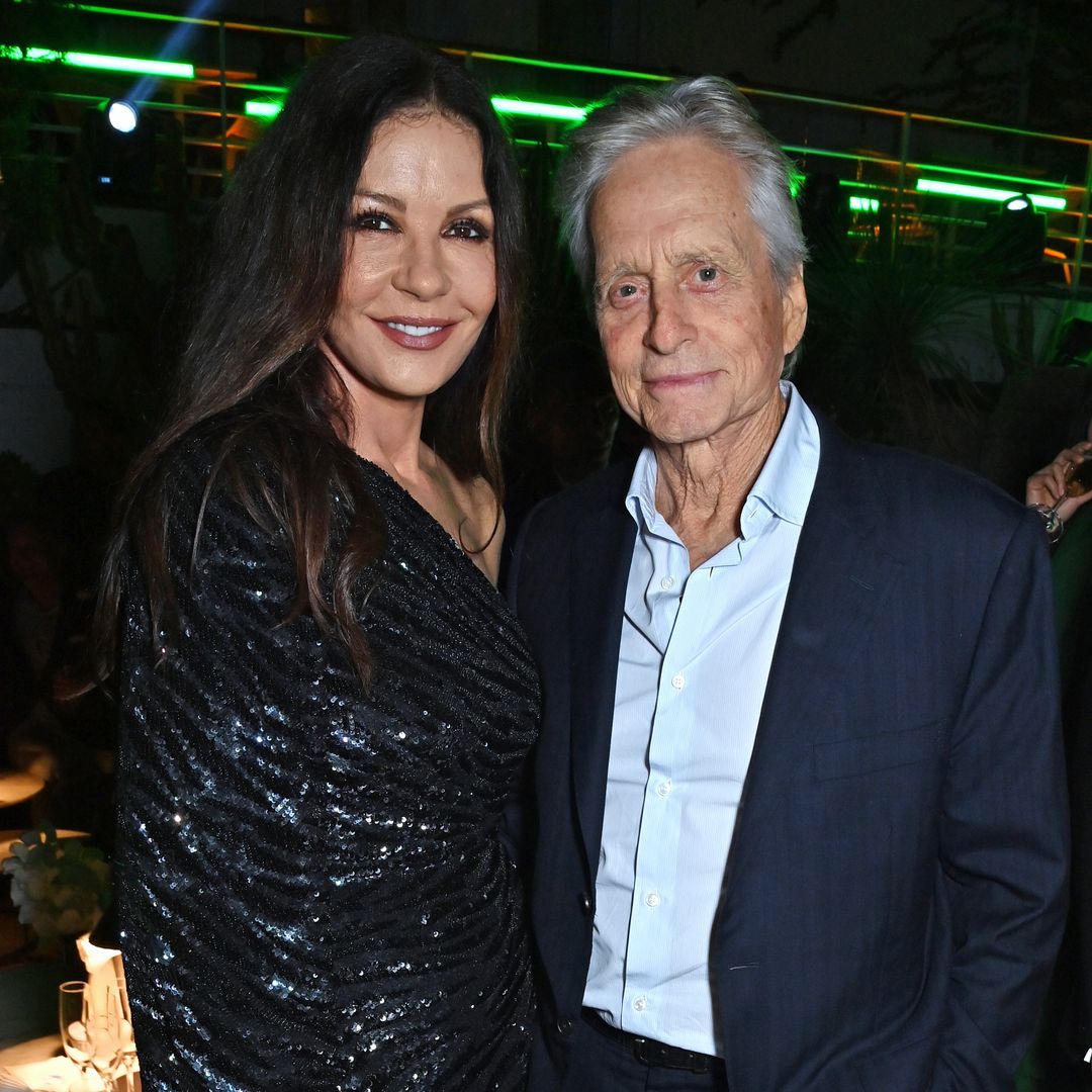 Michael Douglas enjoys 'night to remember' in Las Vegas as he's joined by son Dylan and wife Catherine Zeta-Jones