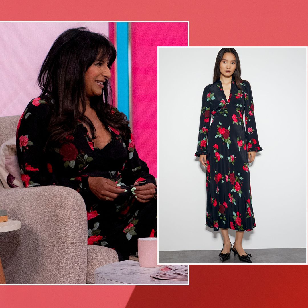 Ranvir Singh has influenced me to shop her flattering rose print dress for autumn