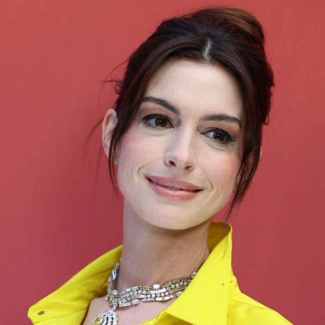 Anne Hathaway radiates beauty as she admits she's 'on cloud nine'