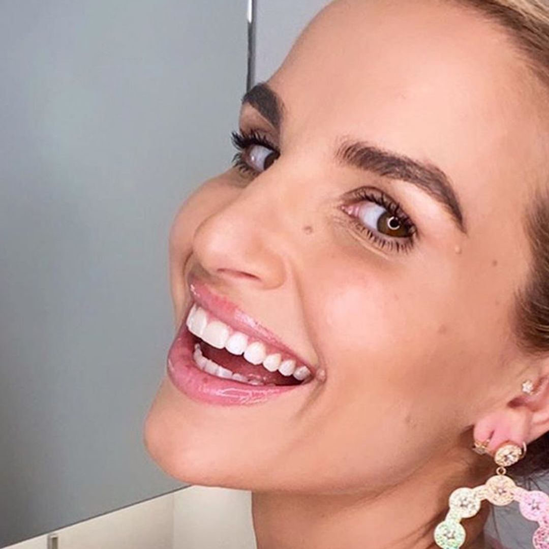 Vogue Williams' flirty satin date night dress is a total show-stopper