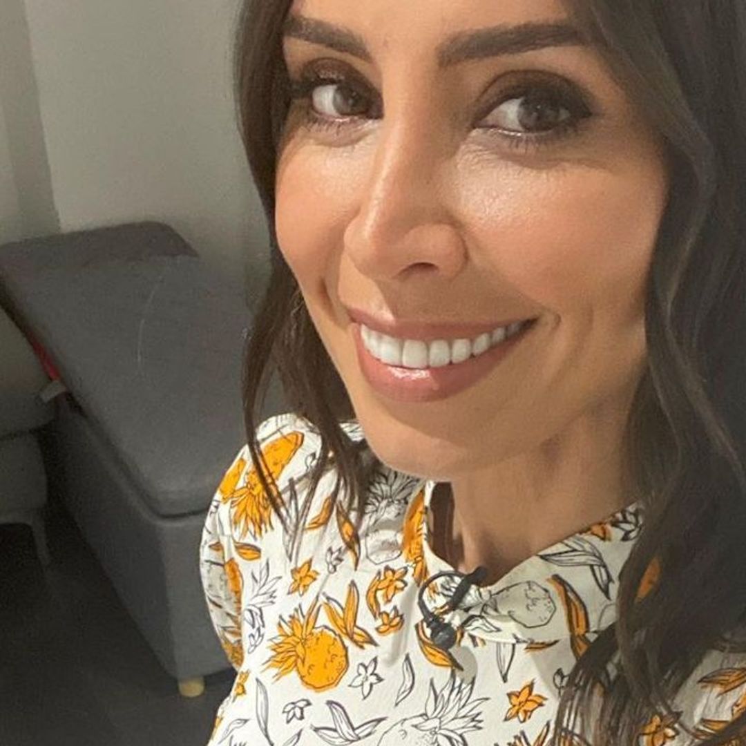Pregnant Christine Lampard rocks skinny jeans and chunky boots for sweet new pictures