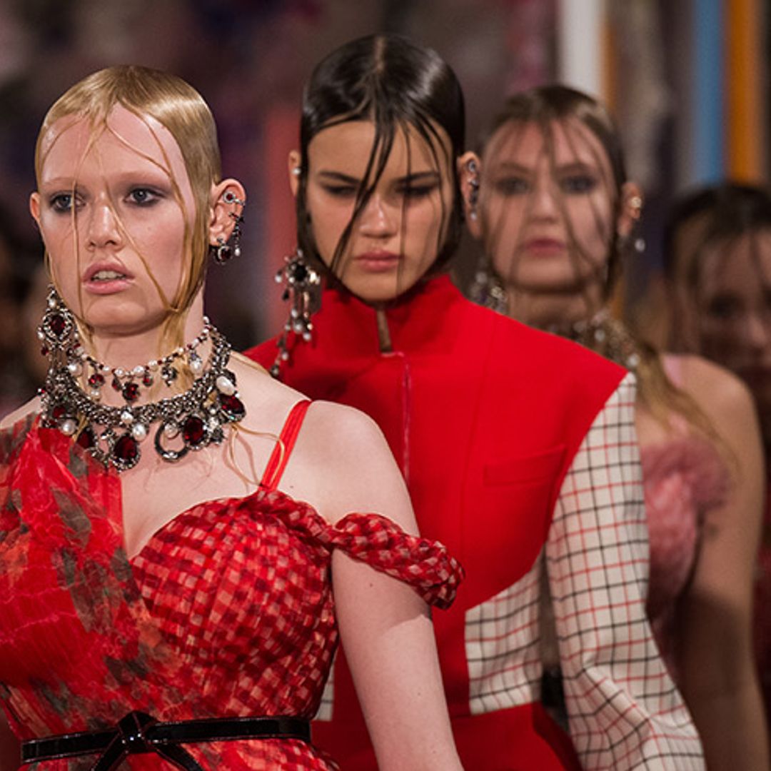 Alexander McQueen unveils 'uplifting collection' during Paris Fashion Week