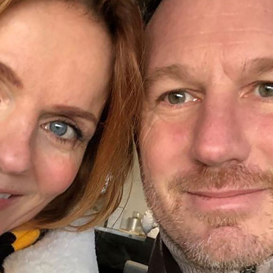 Geri Halliwell posts rare selfie with husband Christian Horner to announce donkey's baby news