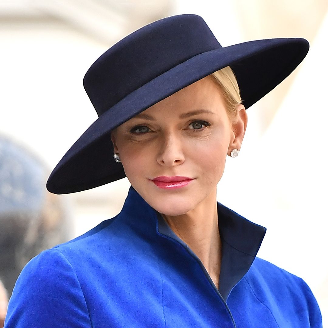 Princess Charlene oozes luxury in velvet suit with curliest hair